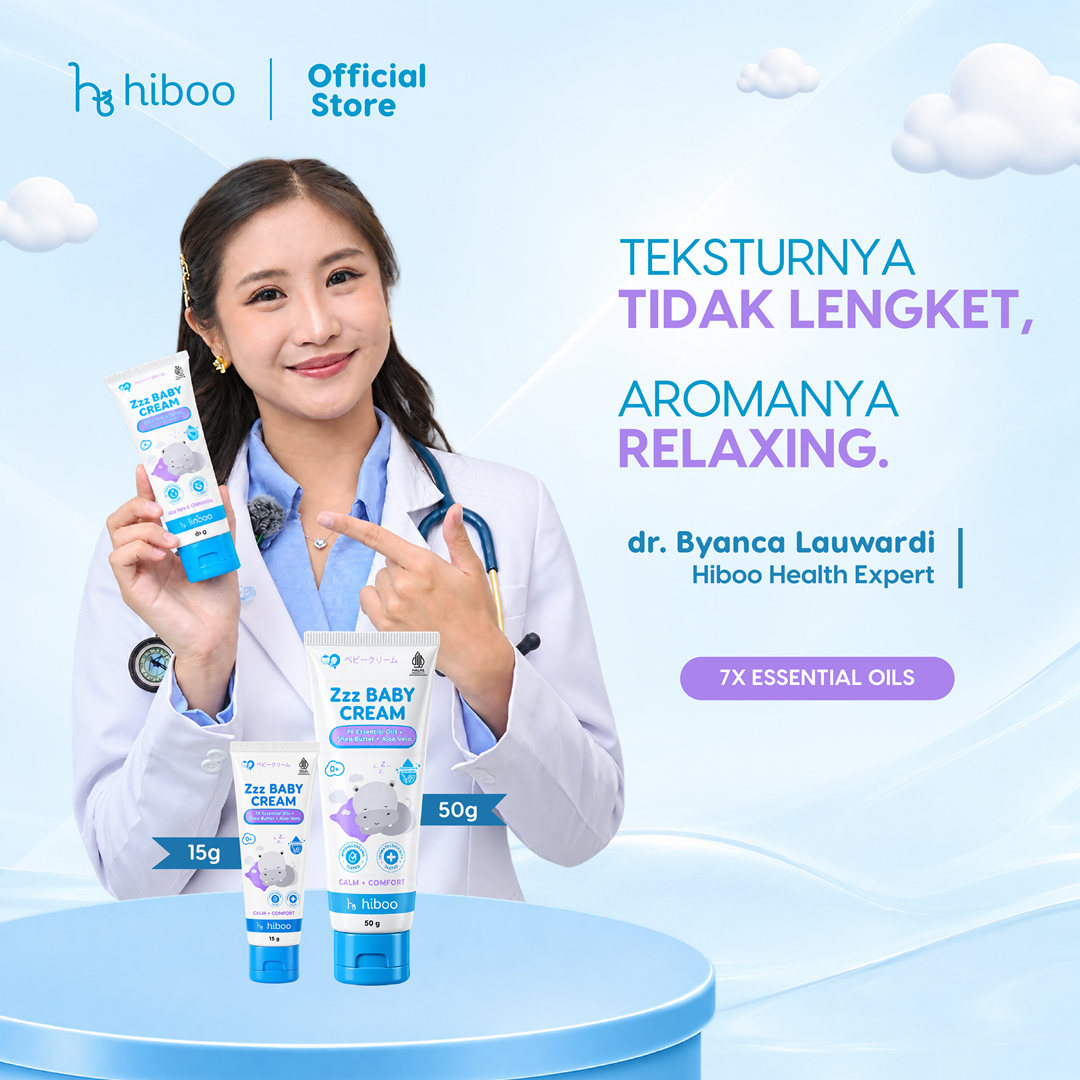 Hiboo Zzz Calming Baby Cream with 7X Essential Oils + Shea Butter + Aloe Vera