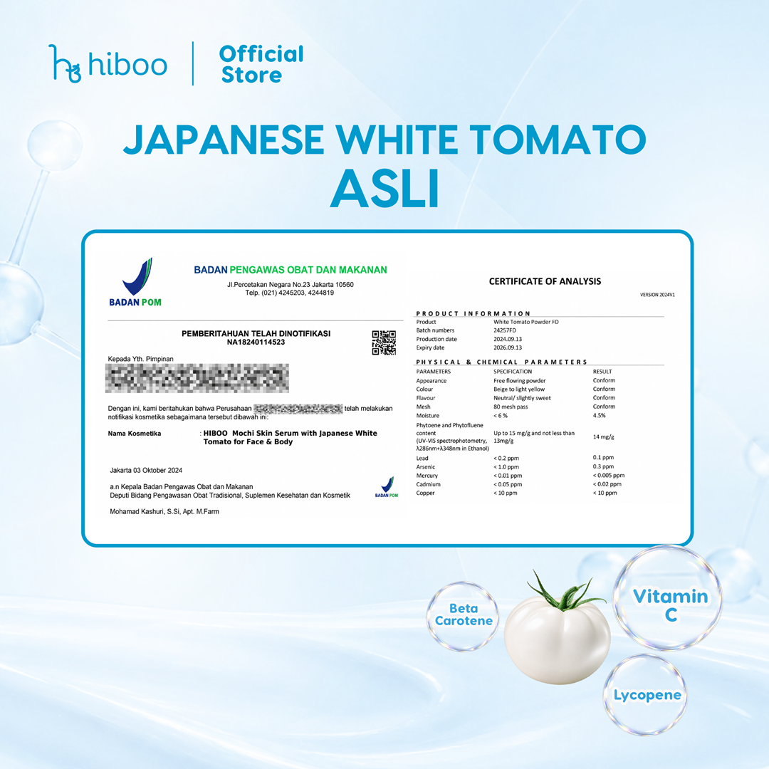 Hiboo Mochi Glow Body Serum with Japanese White Tomato