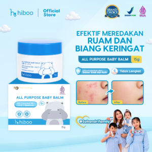 Hiboo All Purpose Baby Balm with 10% Coconut Oil + Vit E + Beeswax - 15 gram